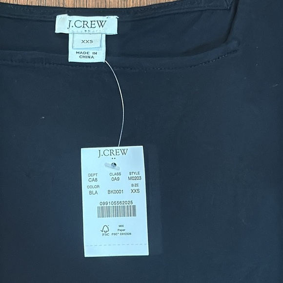 NWT! J. Crew Black Ruffled Sleeveless Tank Top - Picture 3 of 9